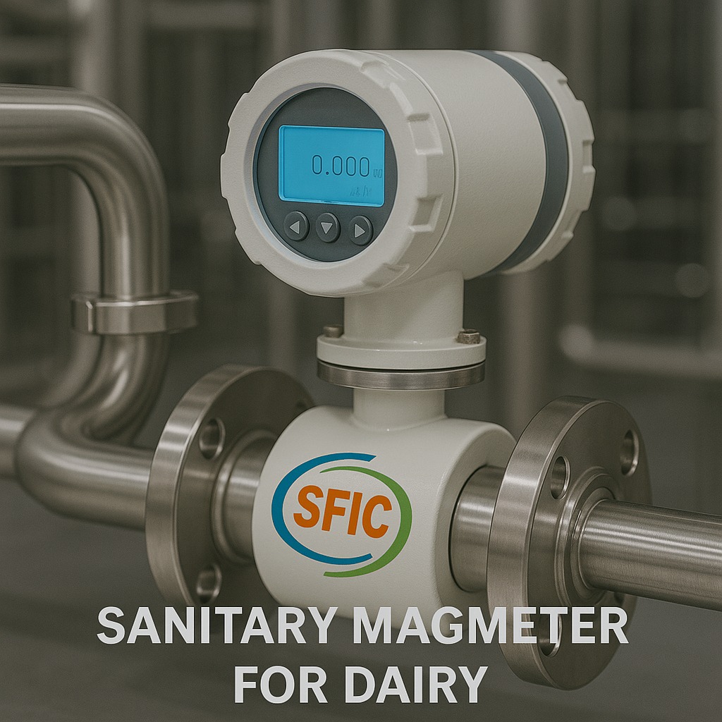 Sanitary magmeter for dairy