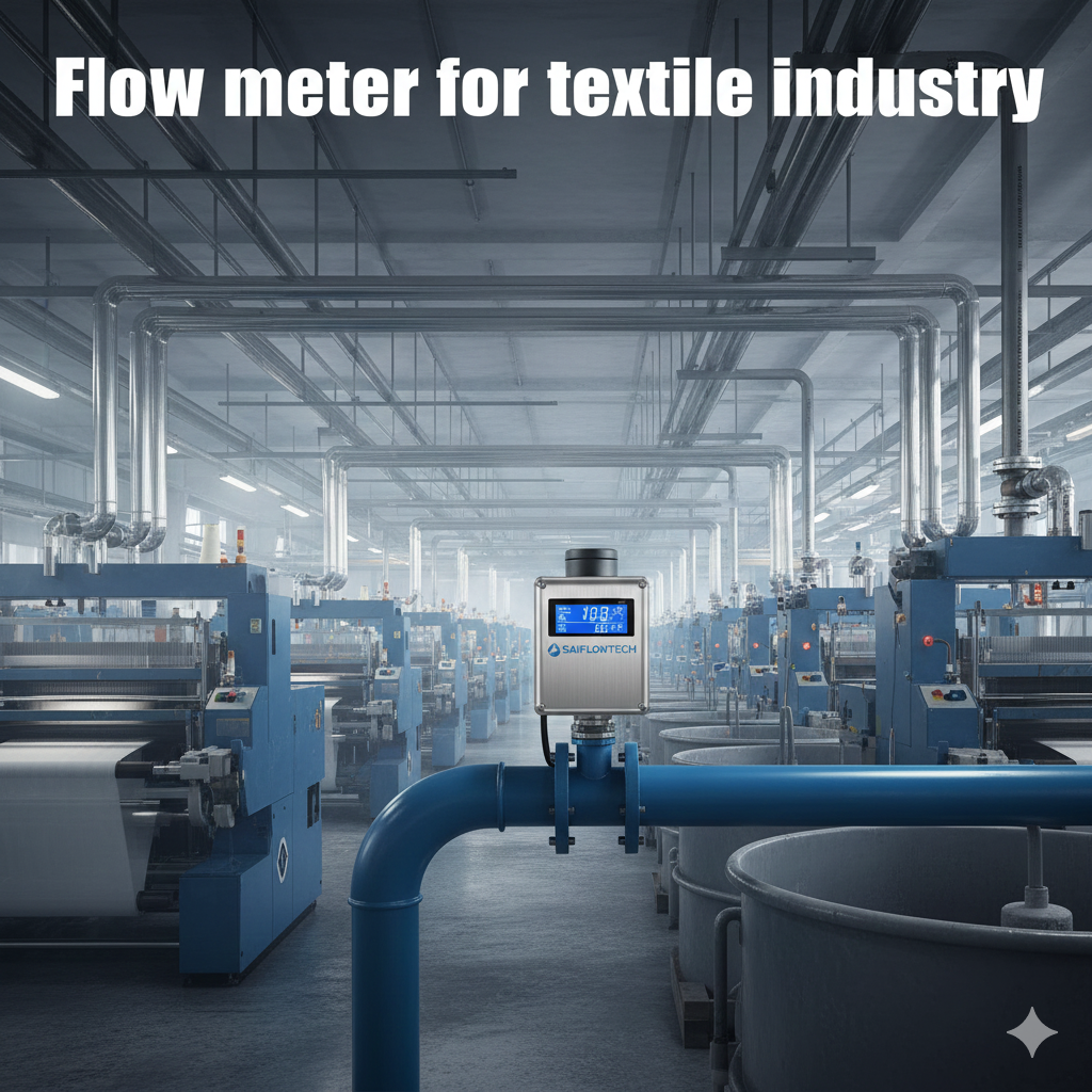 Flow meter for textile industry