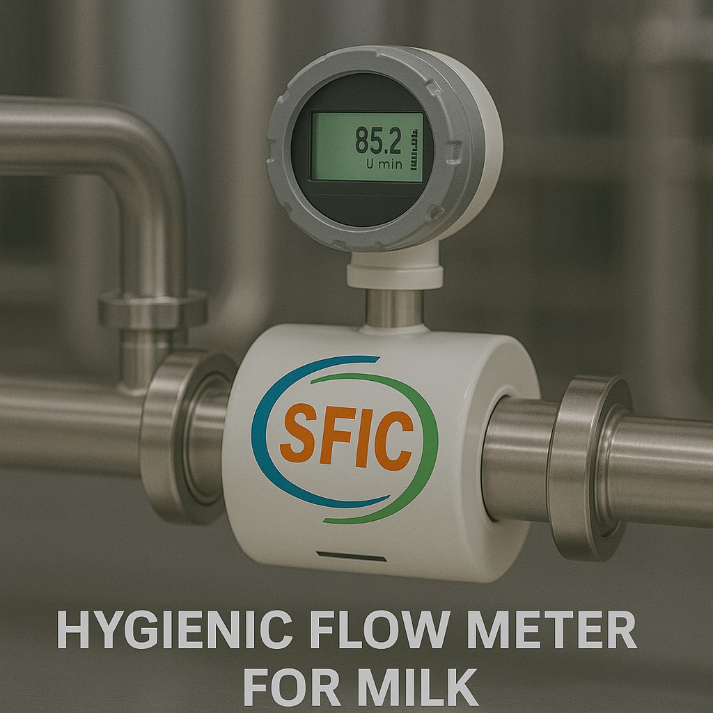 Hygienic flow meter for milk
