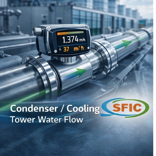 Cooling tower flow meter