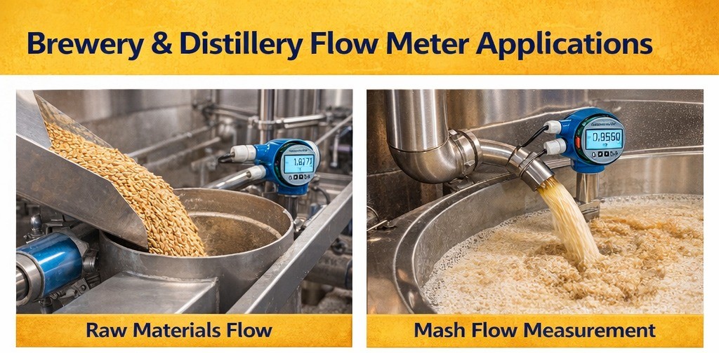 Flow meter for brewery