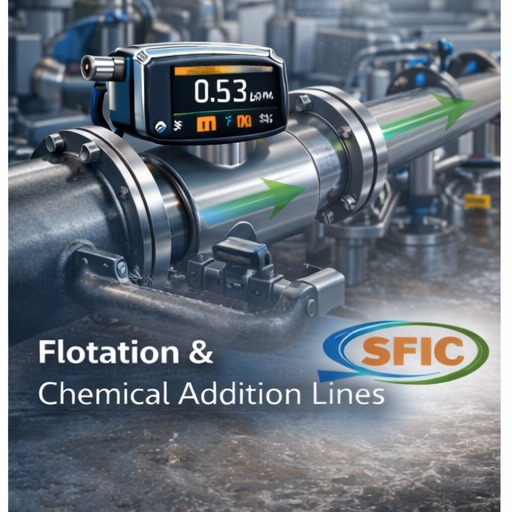 Flow meter for mining industry