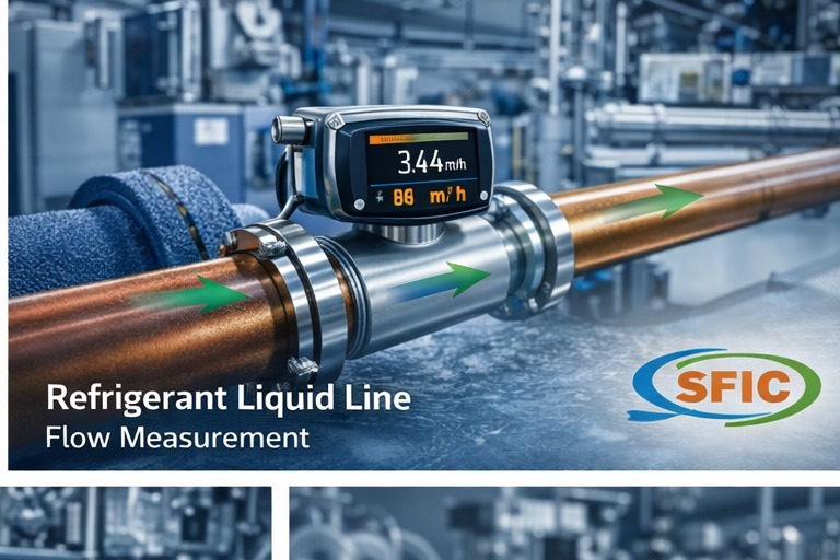 Refrigeration flow meter