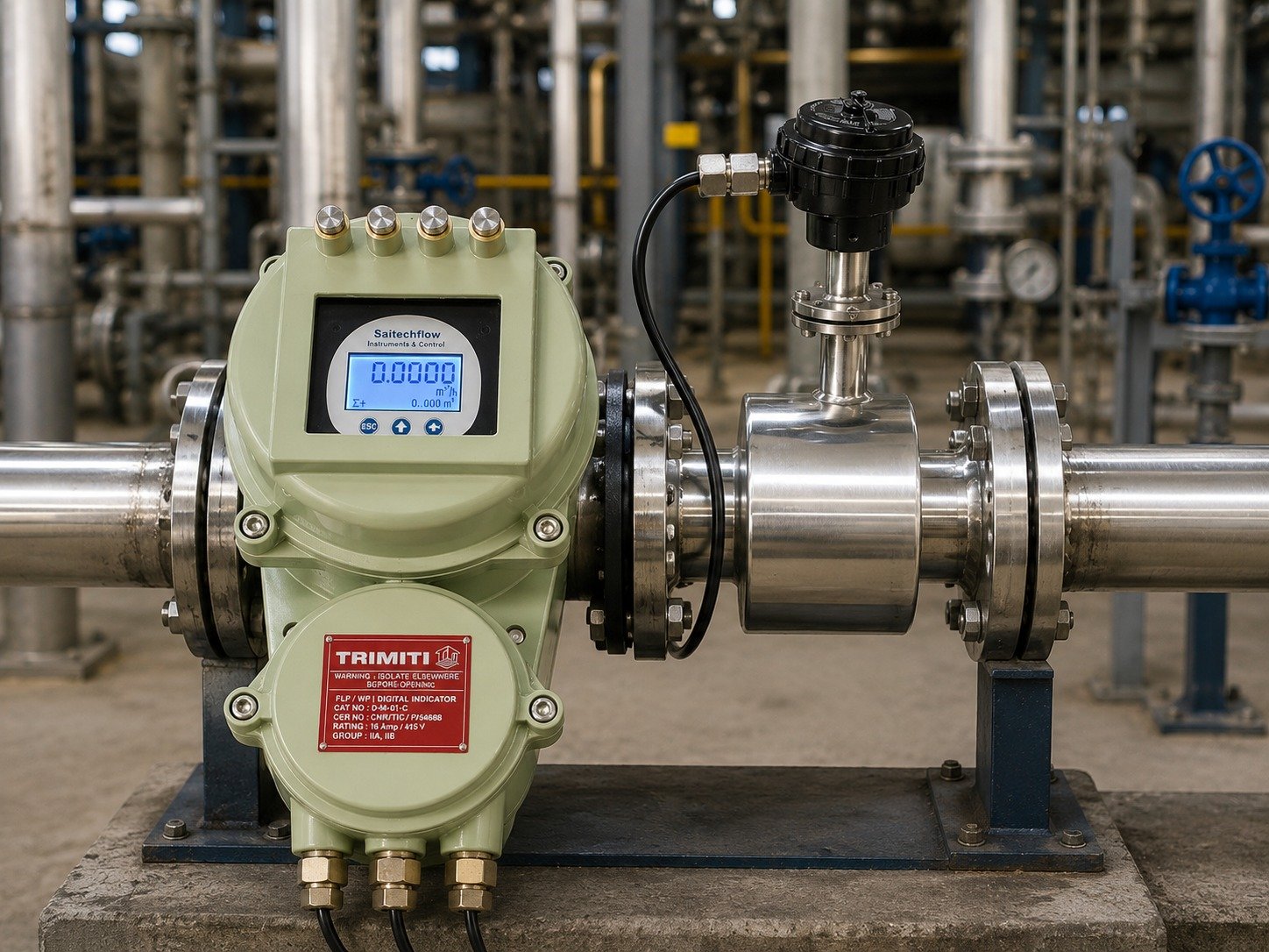 Food grade flow meter for milk cream and whey