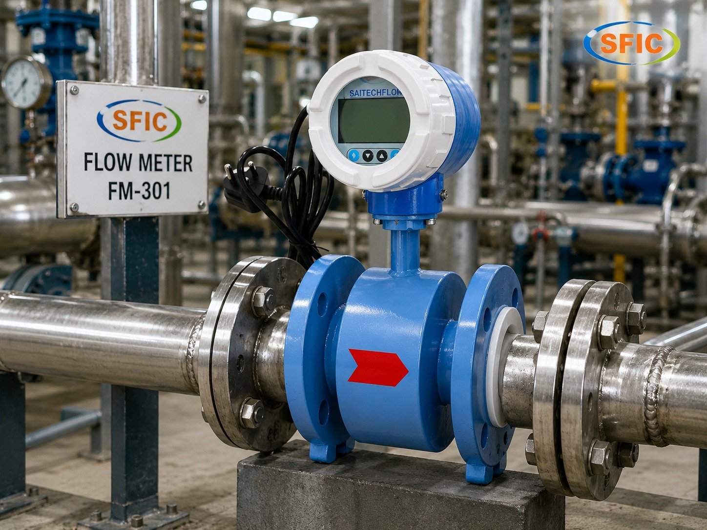 Sanitary electromagnetic flow meter for milk industry